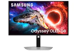 Монитор, Samsung 27'' LS27HG800SU Odyssey OLED G8 4K 3840x2160 0.03ms 240Hz Glare Free DP 2.1 (UHBR20) & USB-C (98W) Silver