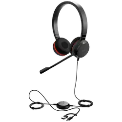 JABRA Evolve 20 SE, Stereo MS, USB C/A adapter, Leather