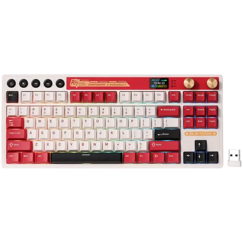 ROYAL KLUDGE RK M87 Famicom Gaming Keyboard Cream switch