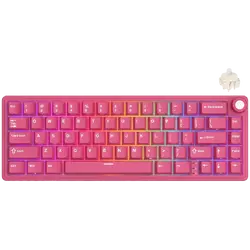 ROYAL KLUDGE R65 Berry Red Gaming Keyboard Cream Switch