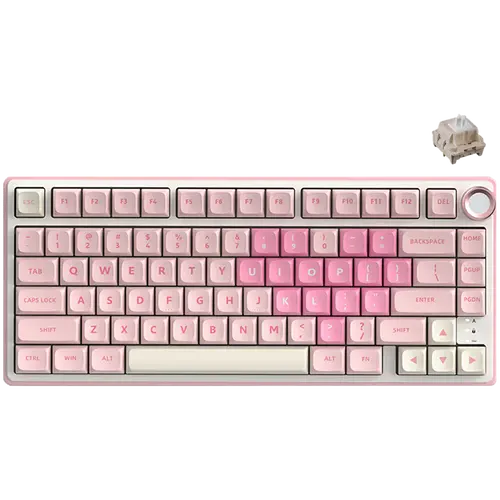 ROYAL KLUDGE R75 Pink Melody Gaming Keyboard Cream switch