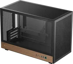 DeepCool CH260 WOOD, Mini Tower, Mini-ITX/Micro-ATX, 2xUSB3.0, 1xType-C Gen 2, 1xAudio, Mesh Panel, Black, 2Y, R-CH260-BKNWM0-G-1