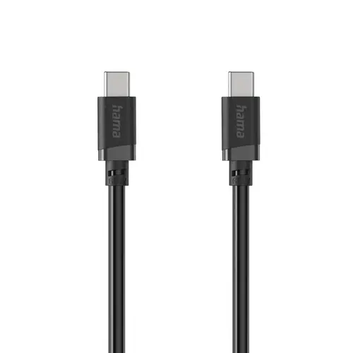 HAMA Кабел USB-C мъжко– USB-C мъжко, 60 W, 1 m, черен