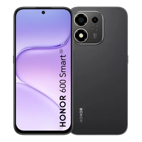 Мобилен телефон, Honor 600 Smart Velver Black, Mark-N31A,5G, 6.872", LCD, 1592x720, Qualcomm Snapdragon 4 Gen 4 (2x2.3GHz+6x1.95GHz), 4GB, 128GB, 50+0.08MP/5MP, 7700mAh, FPT, BT, USB Type-C, IP64, Android 16, MagicOS 10.0