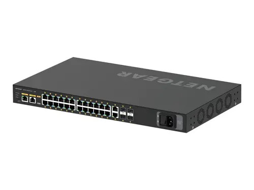 NETGEAR M4250-26G4F-POE+ Managed Switch 26x Gigabit 24x PoE+ 4x SFP up to 300W Stackable