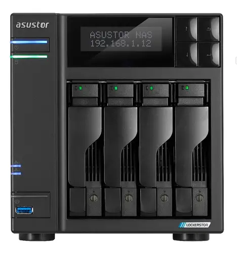 Мрежов сторидж, Asustor Lockerstor AS6704T, 4 Bay NAS, Intel Jasper Lake Quad-Core 2.0GHz, 4GB RAM DDR4, 2.5GbE x 2, M.2 SSD Slotsx4 (Diskless), USB 3.2 Gen 2x2, Toolless installation, with hot-swappable tray, hardware encryption, MyArchive, EZ connect, EZ Sync, Black Мрежов сторидж, Asustor Lockerstor AS6704T, 4 Bay NAS, Intel Jasper Lake Quad-Core 2.0GHz, 4GB RAM DDR4, 2.5GbE x 2, M.2 SSD Slotsx4 (Diskless), USB 3.2 Gen 2x2, Toolless installation, with hot-swappable tray, hardware encryption, MyArchive, EZ connect, EZ Sync, Black