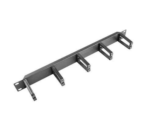 Аксесоар, Lanberg 19" cable management panel w. 5 plastic holders 1U - type b, black
