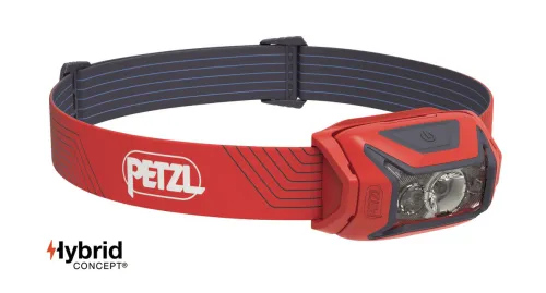 Челник PETZL ACTIK 2022, 450 Лумена, Червен