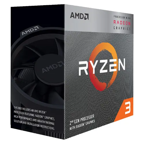 Процесор, AMD Ryzen 3 3200G 4C/4T (3.6GHz / 4.0GHz Boost, 6MB, 65W, AM4)