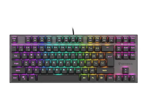 Клавиатура, Genesis Mechanical Gaming Keyboard Thor 303 TKL RGB Backlight Red Switch US Layout Black