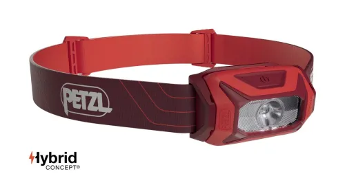 Челник PETZL TIKKINA 2022, 300 Лумена, Червен