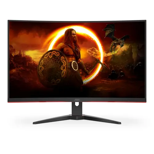 Монитор, AOC C32G2ZE/BK, 31.5" Curved 1500R, VA, WLED, 1920x1080@240Hz, 4ms GtG, 1ms MPRT, 300cd/m2, 4000:1, DCR 80M:1, FreeSync, FlickerFree, Low Blue Light, Tilt, 2xHDMI, DP
