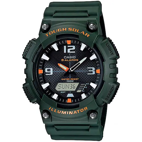 Мъжки дигитален часовник Casio Solar - Casio Collection - AQ-S810W-3AVDF