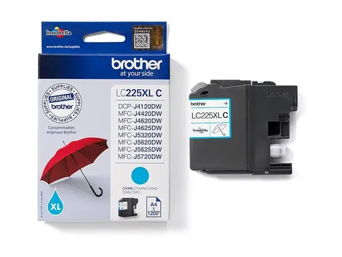 Консуматив, Brother LC-225XL Cyan Ink Cartridge