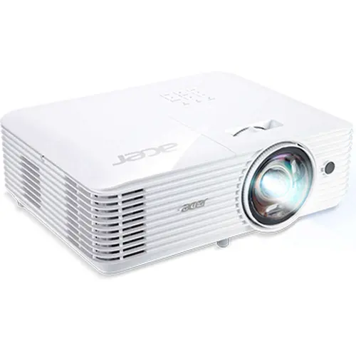 Мултимедиен проектор, Acer Projector S1386WH, DLP, Short Throw, WXGA (1280x800), 3600 ANSI Lumens, 20000:1, 3D, HDMI, VGA, RCA, Audio in, Audio out, VGA out, DC Out (5V/1A, USB-A), Speaker 16W, Bluelight Shield, 3.1kg, White