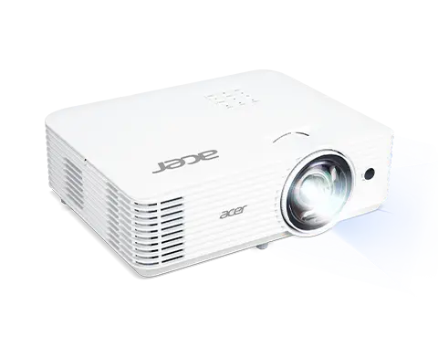Мултимедиен проектор, Acer Projector H6518STi, DLP, Short Throw, 1080p (1920x1080), 3,500 ANSI Lumens, 10000:1, 3D ready, Wireless dongle included, 2xHDMI, VGA in, Audio in/out, DC Out (5V/1A,USB Type A), RS232, Speaker 3W, White