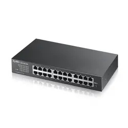 Комутатор, ZyXEL GS1100-24E 24-port Gigabit Unmanaged switch v3, Fanless, 802.3az (Green), desktop/19