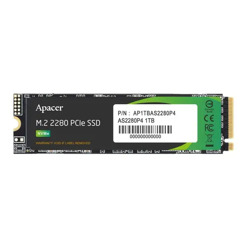 Твърд диск, Apacer AS2280P4 M.2 PCIe 256GB, Standard (Single) Твърд диск, Apacer AS2280P4 M.2 PCIe 256GB, Standard (Single)