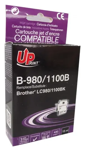 Мастилница UPRINT LC980/1100 BROTHER, Черен Мастилница UPRINT LC980/1100 BROTHER, Черен