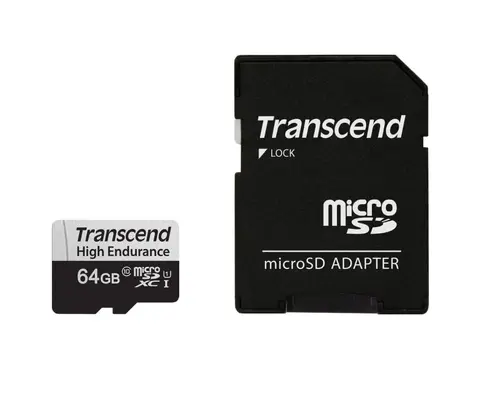 Памет, Transcend 64GB micro SD w/ adapter U1, High Endurance