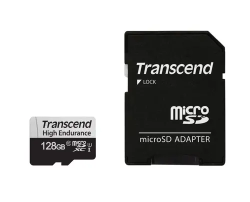 Памет, Transcend 128GB micro SD w/ adapter U1, High Endurance