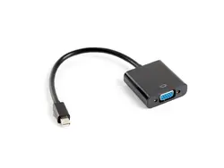 Адаптер, Lanberg adapter display port mini (m) -> VGA (f), 20cm cable, black