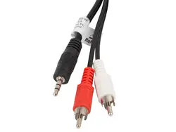 Кабел, Lanberg mini jack 3.5mm (M) 3 pin -> 2X RCA (chinch) (M) cable 5m