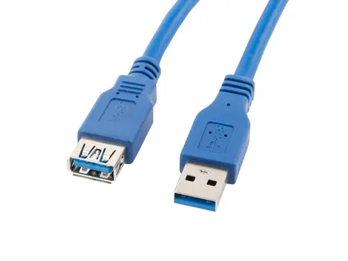 Кабел, Lanberg extension cable USB 3.0 AM-AF, 3m, blue