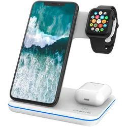 CANYON wireless charger WS-303 15W 3in1 White