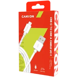 CANYON Type C USB Standard cable, 1M, White