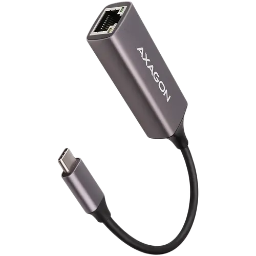 AXAGON ADE-TRC Type-C USB3.2 Gen 1 - Gigabit Ethernet 10/100/1000 Adapter, metal, titan grey