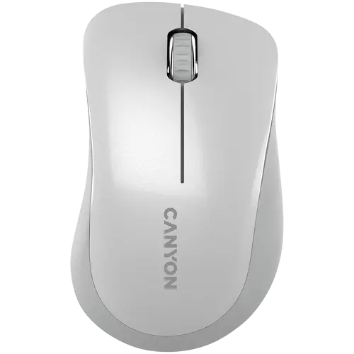 CANYON MW-11, 2.4 GHz  Wireless mouse ,with 3 buttons, DPI 1200, Battery:AAA*2pcs  ,pearl white grey67*109*38mm 0.063kg
