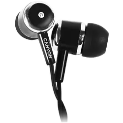 CANYON Stereo earphones with microphone, Black