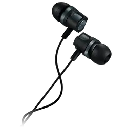 CANYON Stereo earphones with microphone, 1.2M, dark gray