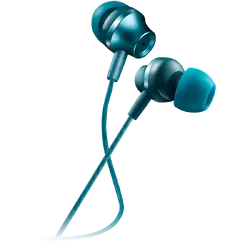 CANYON Stereo earphones with microphone, metallic shell, 1.2M, blue-green
