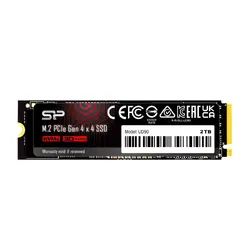 Silicon Power UD90 2TB SSD PCIe Gen 4x4 SSD UD90 - PCIe Gen4x4 & NVMe 1.4, 3D NAND, SLC Cache + HMB, 5 year warranty - Max 4800/4200 MB/s
