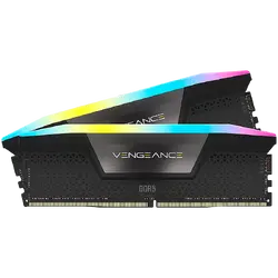 CORSAIR DDR5, 5200MT/s 32GB 2x16GB DIMM, 40-40-40-77, XMP 3.0, VENGEANCE RGB DDR5 Black Heatspreader, RGB LED, 1.25V