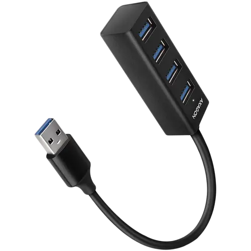 AXAGON HUE-M1AL 4x USB 3.2 Gen 1 MINI hub, metal, 1.2m USB-A cable