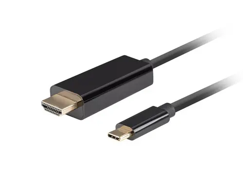 Кабел, Lanberg USB-C (M) -> HDMI (M) cable 1.8m 4K 60Hz, black Кабел, Lanberg USB-C (M) -> HDMI (M) cable 1.8m 4K 60Hz, black