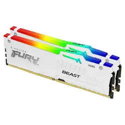 Kingston 64GB 6000MT/s DDR5 CL36 DIMM (Kit of 2) FURY Beast White RGB EXPO