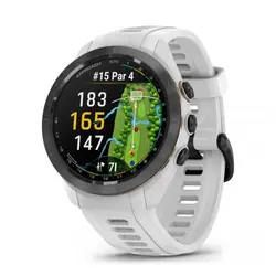 Garmin Approach® S70 - Approach® S70 - 42 мм черен керамичен безел с бяла силиконова каишка 010-02746-10