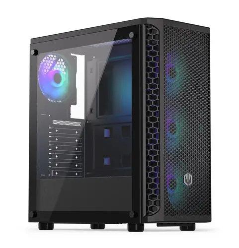 Endorfy Signum 300 ARGB, Mid-Tower, ATX/mATX/mITX, 2x USB-A (3.1 GEN 1), 1x Audio/1x Mic, 4x STRATUS 120 PWM ARGB fans, ARGB Controller, Tempered Glass, Mesh Front Panel, 413×216×447mm, 3 Year Warranty