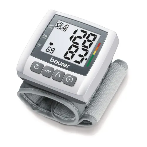 Апарат за кръвно налягане, Beurer BC 30 Wrist blood pressure monitor; risk indicator; arrhythmia detection; medical device; circumferences 13.5-19.5 cm; storage bag