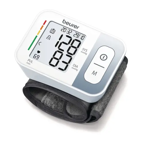 Апарат за кръвно налягане, Beurer BC 28 Wrist blood pressure monitor; risk indicator; arrhythmia detection; medical device; circumferences 13.5-19.5 cm; storage bag, 5 year warranty