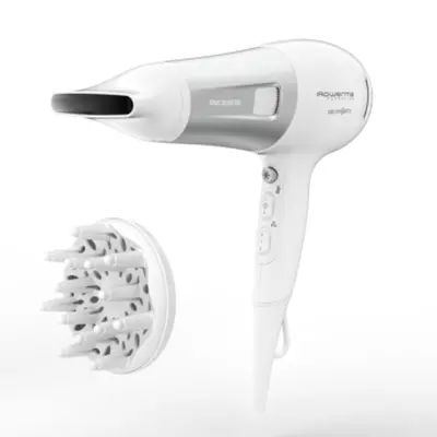 Сешоар, Rowenta CV5930F0 Powerline, 2100W, 2400 Effiwatts, DC motor, 6 settings, thermo control setting, ionic, concentrator 12mm, diffuser, removable grid, cool air shot shot, removable grid, finishing Painted boos
