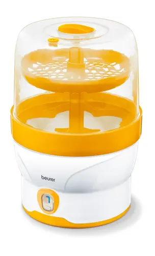 Стерилизатор, Beurer BY 76 steam steriliser; Disinfects up to 6 bottles and accessories in 7 minutes; LED display, tongs, removable bottle grid,measuring jug