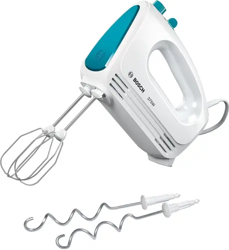 Миксер, Bosch MFQ2210D, Hand mixer, CleverMixx, 375 W, 4 speed settings, additional pulse/turbo setting, white/blue