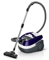 Перяща прахосмукачка, Bosch BWD41740, 3in1 vacuum cleaner for dry and wet cleaning, 2,5 lt dust container, 1700 W, EPA 10 primary filter, 9 m radius, liquid pick-up nozzles, water tank: 5 l, aubergine-white-grey