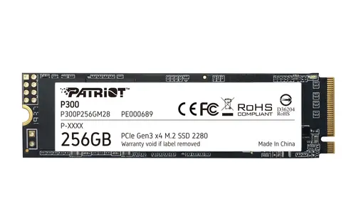 Твърд диск, Patriot P300 256GB M.2 2280 PCIE