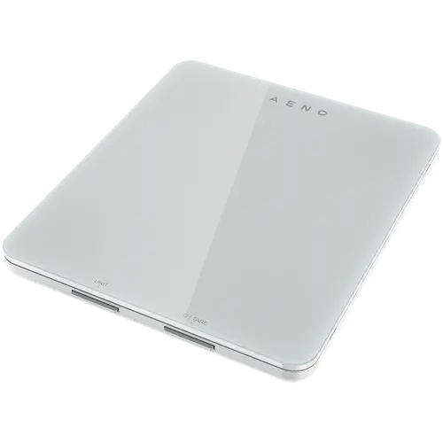 AENO Kitchen Scale KS1S Smart, Max load - 8 kg, Bluetooth, 10,000+ products & meals, 25 indicators analysis, Coffee mode, 6 unit conversion: kg, g, lb, fl, oz, ml, Material - glass